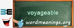 WordMeaning blackboard for voyageable